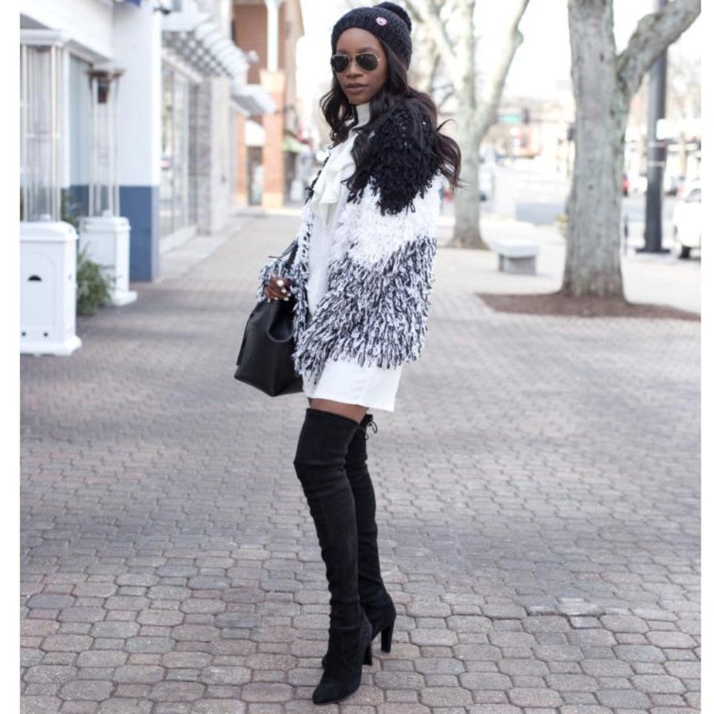 Stunning Bogo Chic Shaggy Colorblock Loop Knit Kn… - image 7